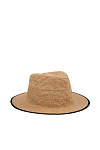 Шляпа федора SEEBERGER лето жен. 25 0Y-00018207 (универсальный, льняной/черный, 9310 linen/black)