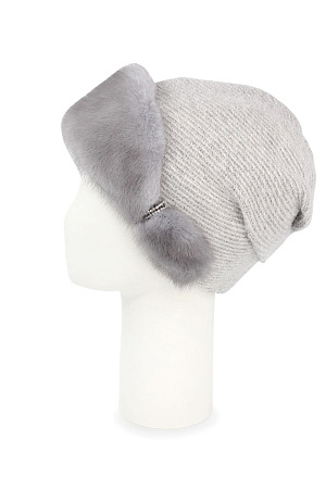 Шапка защип МЕХ НОРКИ УШКИ BONE FURE зима жен. 230 SALE 0Y-00003703