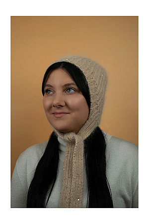 Шапка чепчик на завязках АНГОРА MARIV демисезон жен. 24/25 0Y-00015949