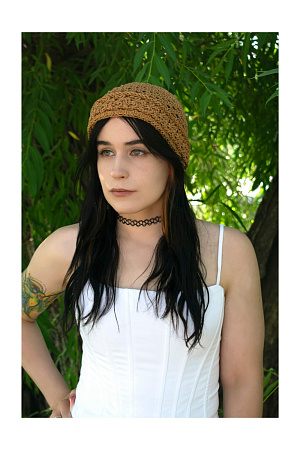 Шапка отворот КРАШЕ АЖУР KAROZA лето жен. 25 0Y-00018547