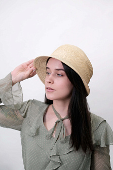 Шляпа котелок из соломы / Seeberger