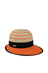 Шляпа клош SEEBERGER лето жен. 24 0Y-00015517 (универсальный, льняной/оранжевый, 9338 linen/lobster)