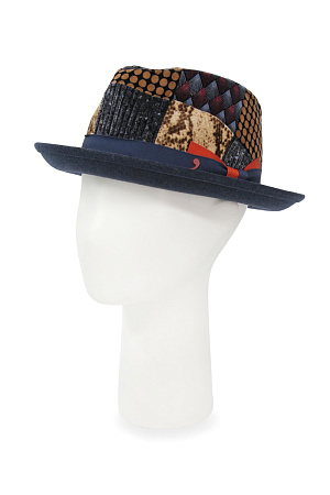 Шляпа федора MICHAEL FELTRO PATCHWORK ALFONSO D`ESTE весна/осень жен. 21