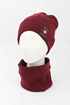 Головной убор лопата WAG ADJI зима жен. 21/22 0Y-00001394 (56-58, винный, нашивка)