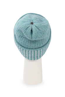 Шапка с отворотом из шерсти с люрексом / Vizio
