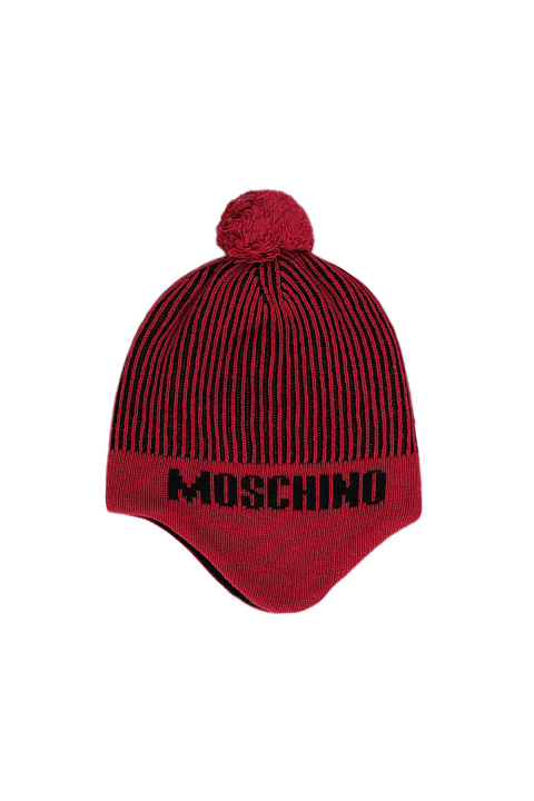 Шапка с помпоном на флисе / Moschino