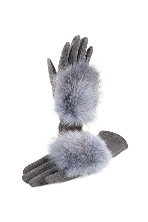 Перчатки КОМБИ ТРИКОТАЖ + МЕХ ПЕСЦА весна/осень жен. 220 SALE 0G-00011231