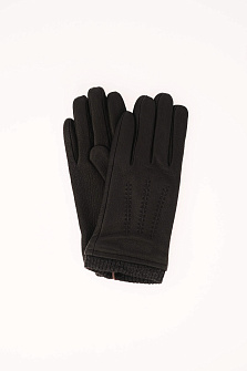 Перчатки из кожи с трикотажным подкладом / Stetson