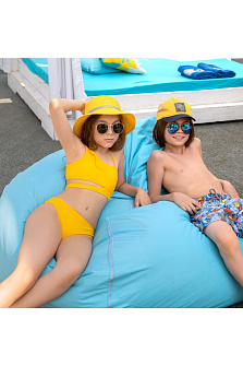 Купальник раздельный с ассиметричным топом