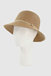 Шляпа ШАТУШ лето жен. 22/24/25 SALE 0Y-00005137 (56-58, кэмел, лента, пряжка)