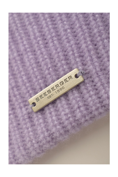 Шапка лопата с отворотом из кашемира / Seeberger