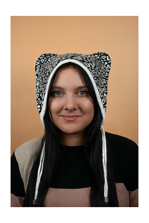 Шапка чепчик на завязках ЛЕОПАРД KAROZA демисезон жен. 24/25 0Y-00016727