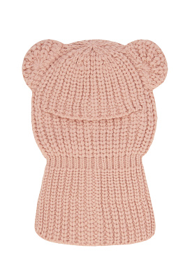 Балаклава из шерсти и акрила с ушками