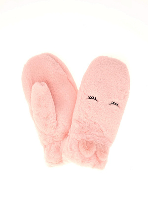 Варежки ЗАЙКА ИСК.МЕХ УШКИ RANNA&ISMS зима жен. 23/25 0Y-00014093