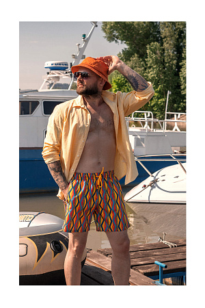 Шорты на завязках ALLOVER ETNICO BIKKEMBERGS лето муж. 23 0Y-00011866