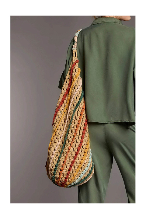 Сумка пляжная вязаная из хлопка / ICONIQUE