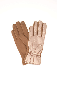 Перчатки болоневые с замшей тачскрин