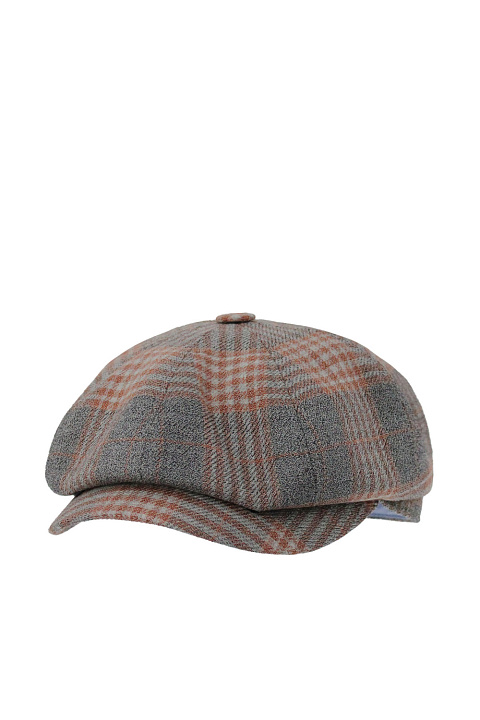 Кепка 8-клинка из шерсти с подкладом из льна