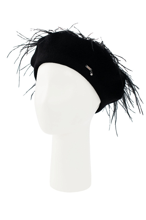 Берет Agatus с перьями зимний / Vizio