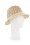 Шляпа клош SEEBERGER лето жен. 23 0Y-00005324 (универсальный, бежевый/песочный, лейбл)