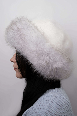 Шапка ЭКО НОРКА+ПЕСЕЦ СУДАРЫНЯ зима жен. 25/26 0Y-00018772