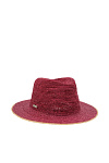 Шляпа федора SEEBERGER лето жен. 25 0Y-00018207 (универсальный, гранатовый/льняной, 7693 garnet/linen)