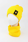 Головной убор лопата WAG ADJI зима жен. 21/22 0Y-00001394 (56-58, желтый, нашивка)