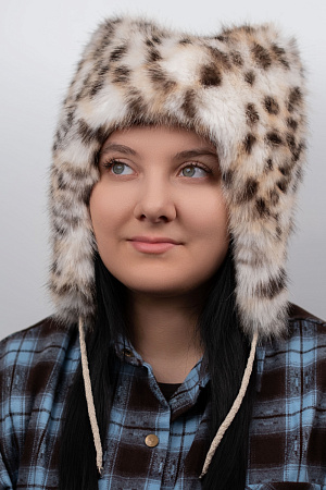 Шапка ушанка ЭКОМЕХ КОШКА KRUCH зима жен. 25/26 0Y-00019334