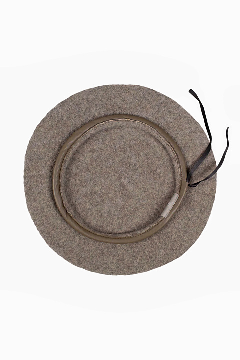 Берет из шерсти и иск.кожи / LOEVENICH