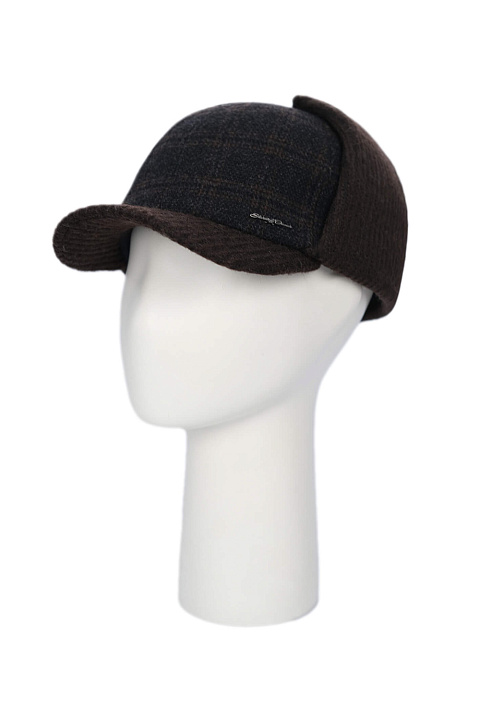 Бейсболка драповая с ушками и флисом