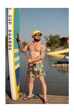 Шорты  купальн. на завязках ALLOVER TROPICAL BIKKEMBERGS лето муж. 23