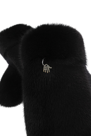 Варежки МЕХ НОРКИ HAND MADE зима жен. 21/24 SALE