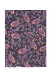 Палантин GOTTMANN весна/осень жен. 220 0G-00011165 (75*200, темно-синий/бордовый, бахрома)