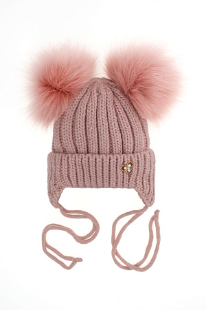 Шапка отворот на завязках ДИНЯ МАЛЫШКА VETEX зима дет. 22/23 0Y-00007923