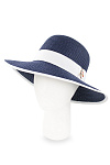 Шляпа широкополая ШАТУШ лето жен. 20/22/24 SALE 0G-00008236 (56-58, синий/белый, кант, якорь)