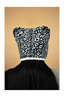 Чепчик леопардовый из шерсти и ангоры