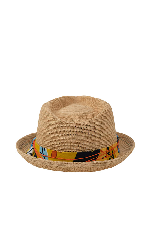 Шляпа трилби из соломы с лентой / Stetson