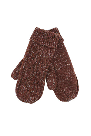 Варежки отворот КОСА/РОМБ ЛЮРЕКС VINTER зима жен. 230 SALE