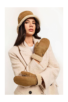 Варежки с искусственным мехом / LOEVENICH