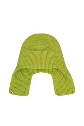 Шапка ушанка на флисе из ангоры