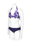 Купальник раздельный халтер TERES лето жен. 22 0Y-00006706 (40E | RU 46E, темно-синий, раст. принт)