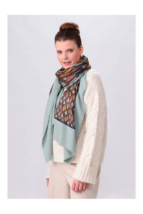 Палантин из комбинированной ткани / Fraas