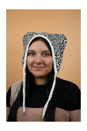 Шапка чепчик на завязках ЛЕОПАРД KAROZA демисезон жен. 24/25 0Y-00016727