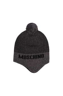 Шапка с помпоном на флисе / Moschino