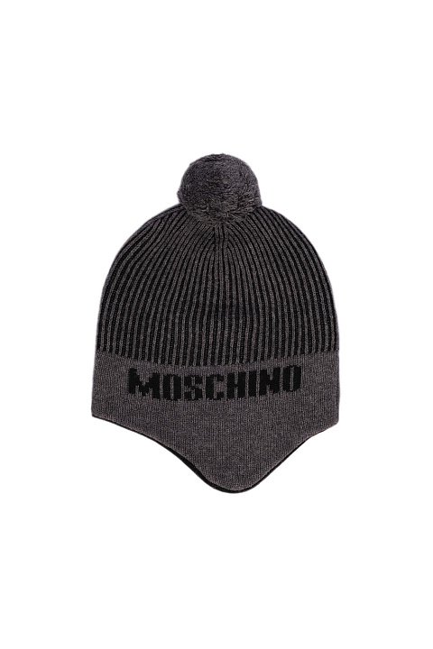 Шапка с помпоном на флисе / Moschino