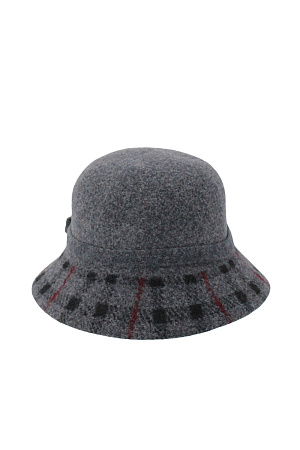 Шляпа котелок КЛЕТКА БАНТ ITALY весна/осень жен. 230 SALE 0G-00003335