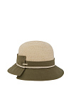 Шляпа клош SEEBERGER лето жен. 24 0Y-00014663 (универсальный, льняной/хаки, 9354 linen/khaki)