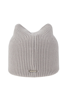 Шапка с ушками и козырьком подростковая