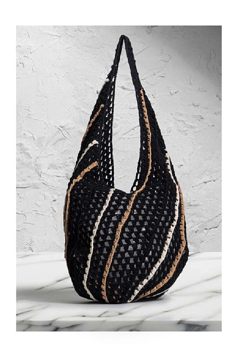 Сумка пляжная плетеная из хлопка / DAVID