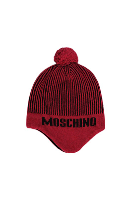 Шапка с помпоном на флисе / Moschino